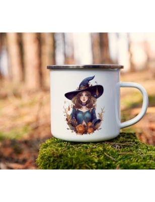 Enamel Camping Mug - Witch - 350ml
