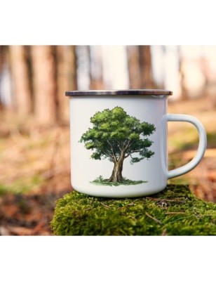 Enamel Camping Mug - Tree - 350ml