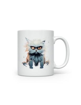 Ceramic Mug - Angry Cat - 300ml