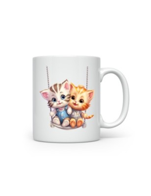 Ceramic Mug - Couple Cat - 300ml