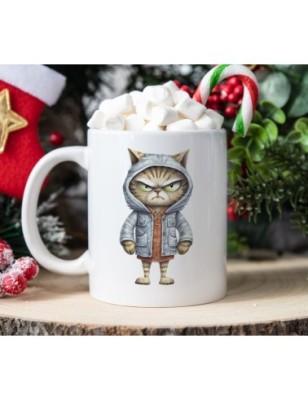 Ceramic Mug - Crazy Cat - 300ml