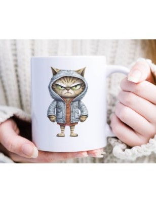 Ceramic Mug - Crazy Cat - 300ml