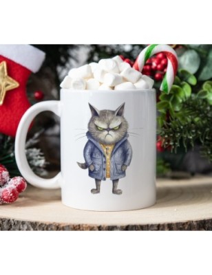 Ceramic Mug - Crazy Cat - 300ml