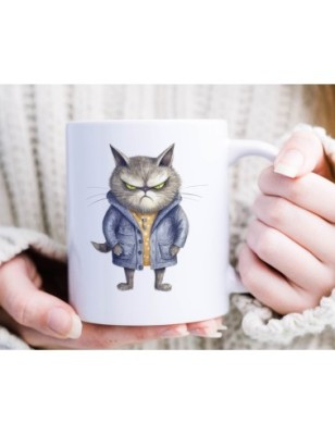 Ceramic Mug - Crazy Cat - 300ml