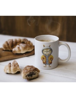 Ceramic Mug - Crazy Cat - 300ml