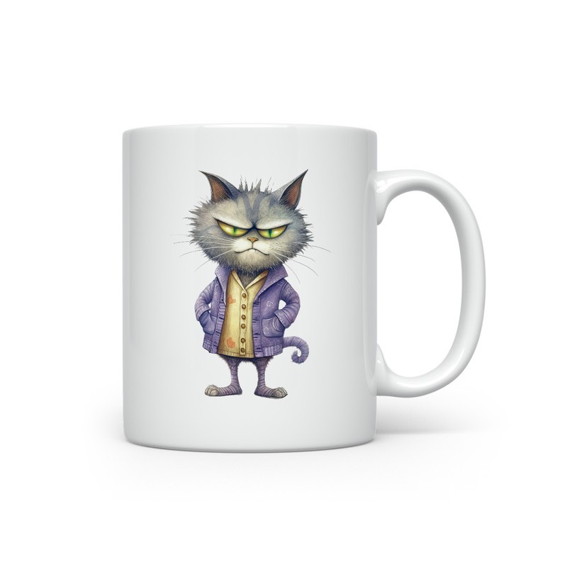 Ceramic Mug - Crazy Cat - 300ml