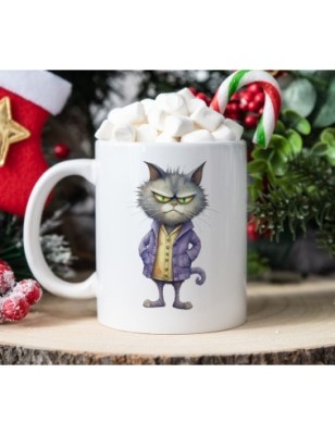 Ceramic Mug - Crazy Cat - 300ml