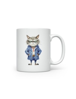 Ceramic Mug - Crazy Cat - 300ml
