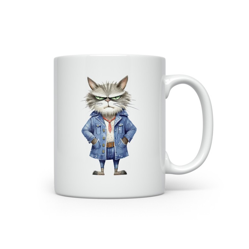 Ceramic Mug - Crazy Cat - 300ml