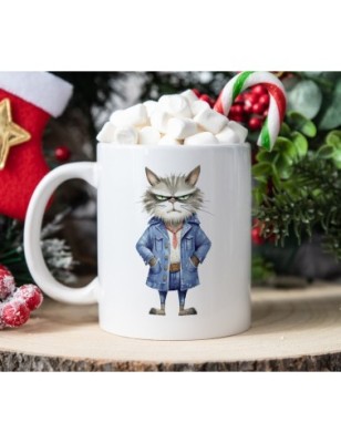 Ceramic Mug - Crazy Cat - 300ml