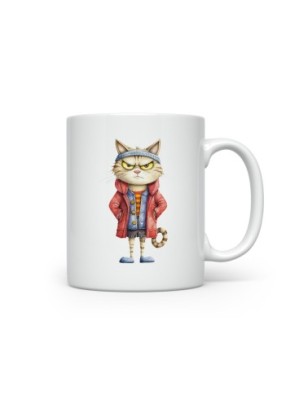 Ceramic Mug - Crazy Cat - 300ml
