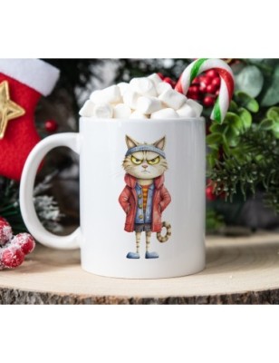 Ceramic Mug - Crazy Cat - 300ml