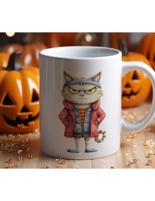 Ceramic Mug - Crazy Cat - 300ml