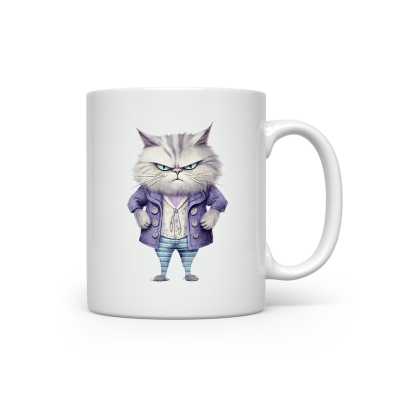 Ceramic Mug - Crazy Cat - 300ml