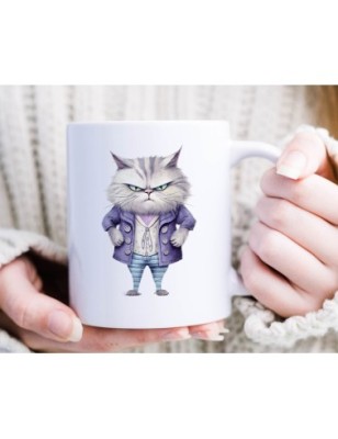 Ceramic Mug - Crazy Cat - 300ml
