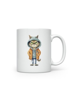 Ceramic Mug - Crazy Cat - 300ml