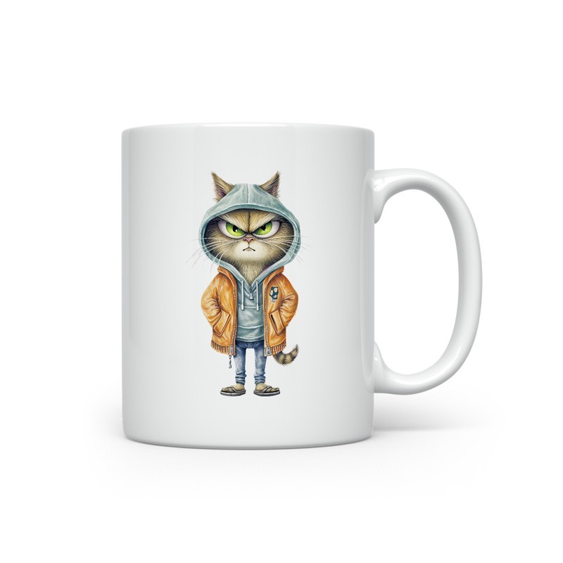 Ceramic Mug - Crazy Cat - 300ml