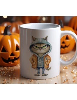 Ceramic Mug - Crazy Cat - 300ml
