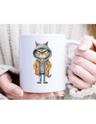 Ceramic Mug - Crazy Cat - 300ml