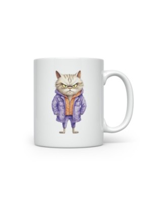 Ceramic Mug - Crazy Cat - 300ml
