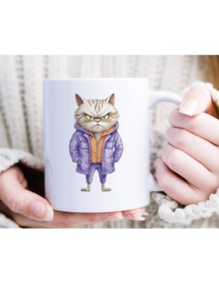 Ceramic Mug - Crazy Cat - 300ml