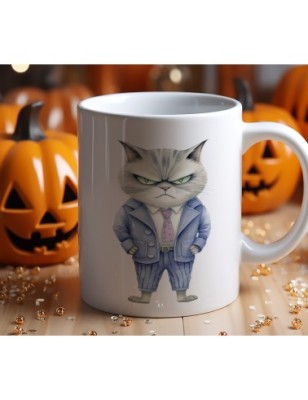 Ceramic Mug - Crazy Cat - 300ml