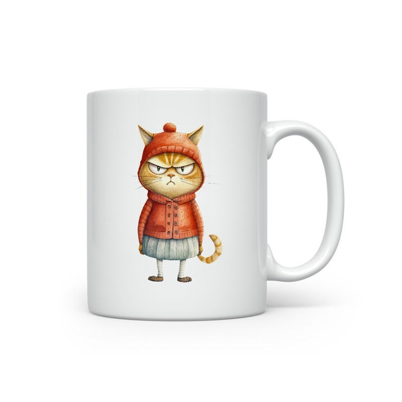 Ceramic Mug - Crazy Cat - 300ml
