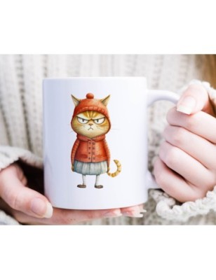Ceramic Mug - Crazy Cat - 300ml