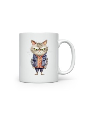 Ceramic Mug - Crazy Cat - 300ml