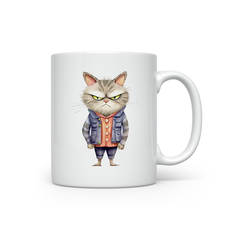 Ceramic Mug - Crazy Cat - 300ml