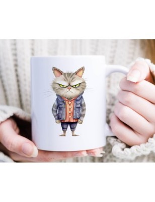 Ceramic Mug - Crazy Cat - 300ml