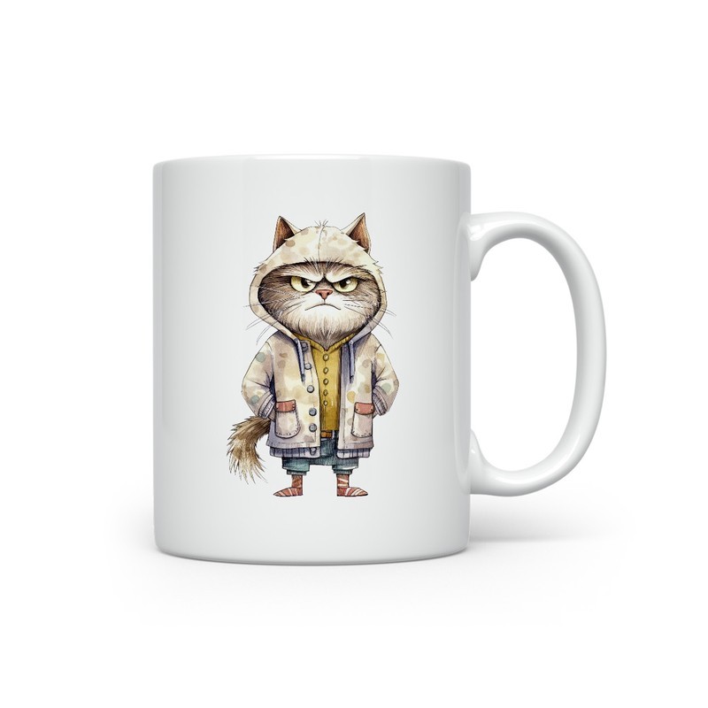 Ceramic Mug - Crazy Cat - 300ml