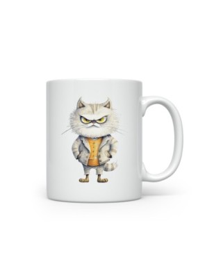 Ceramic Mug - Crazy Cat - 300ml