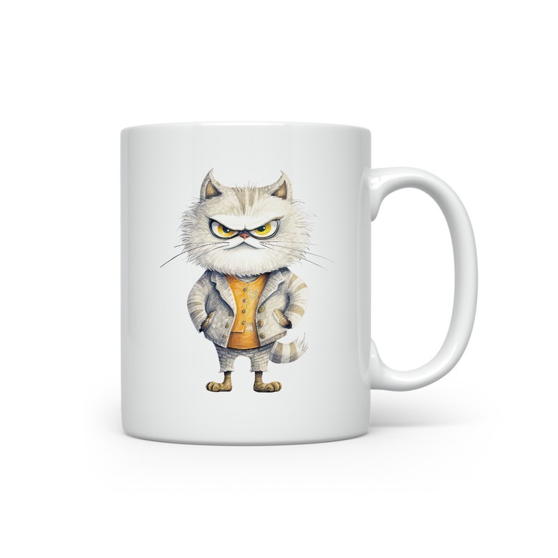 Ceramic Mug - Crazy Cat - 300ml