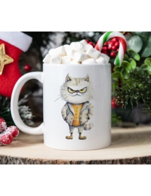 Ceramic Mug - Crazy Cat - 300ml