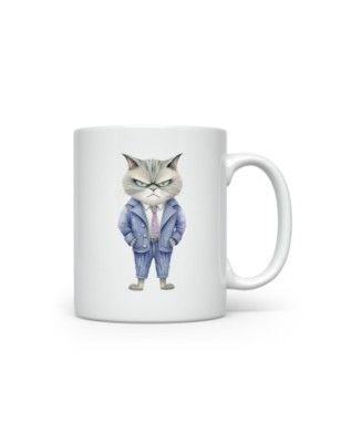 Ceramic Mug - Crazy Cat - 300ml