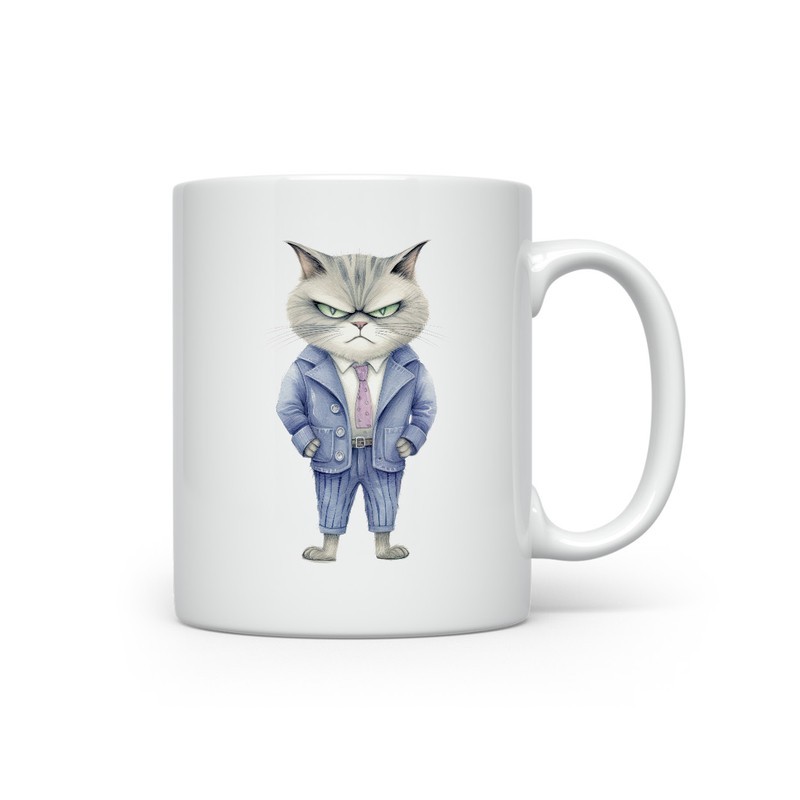 Ceramic Mug - Crazy Cat - 300ml