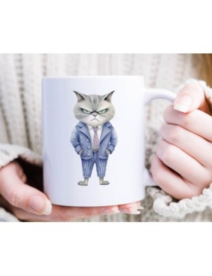 Ceramic Mug - Crazy Cat - 300ml