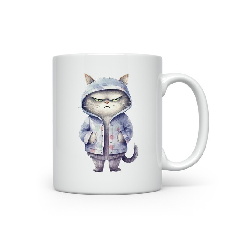 Ceramic Mug - Crazy Cat - 300ml