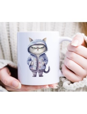 Ceramic Mug - Crazy Cat - 300ml