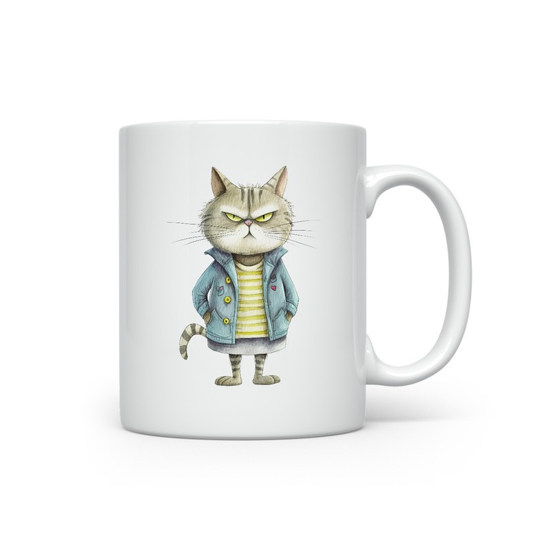 Ceramic Mug - Crazy Cat - 300ml