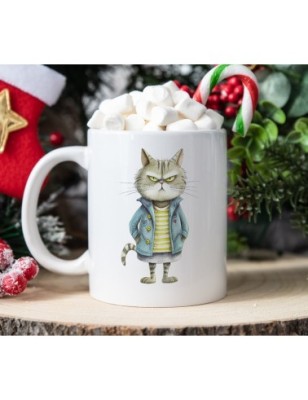 Ceramic Mug - Crazy Cat - 300ml