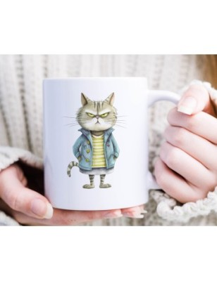 Ceramic Mug - Crazy Cat - 300ml