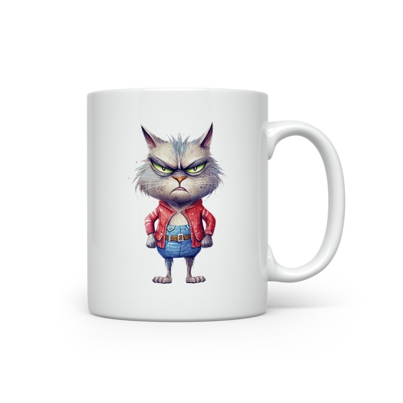 Ceramic Mug - Crazy Cat - 300ml