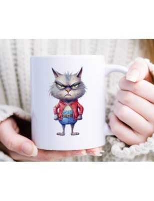 Ceramic Mug - Crazy Cat - 300ml