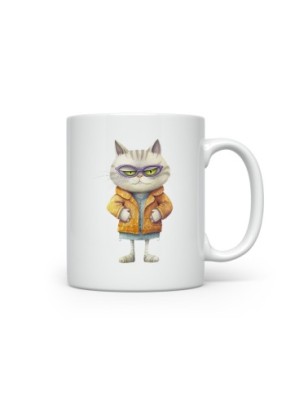 Ceramic Mug - Crazy Cat - 300ml
