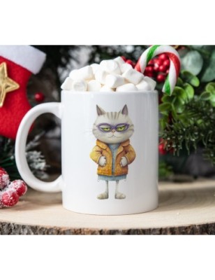 Ceramic Mug - Crazy Cat - 300ml