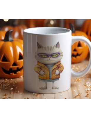 Ceramic Mug - Crazy Cat - 300ml