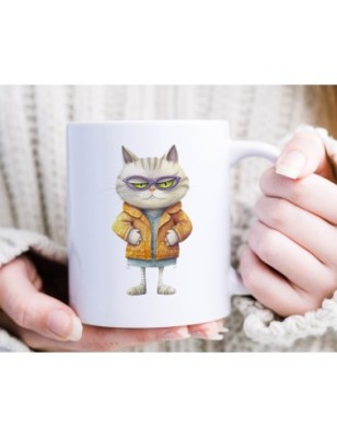 Ceramic Mug - Crazy Cat - 300ml