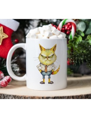 Ceramic Mug - Crazy Cat - 300ml